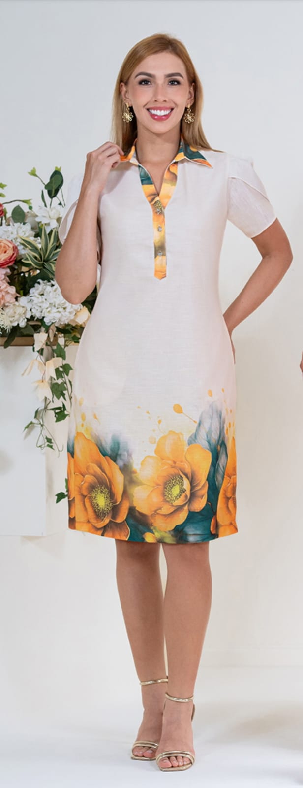 Vestido en Lino Sublimado