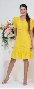 Vestido Mostaza en Lino